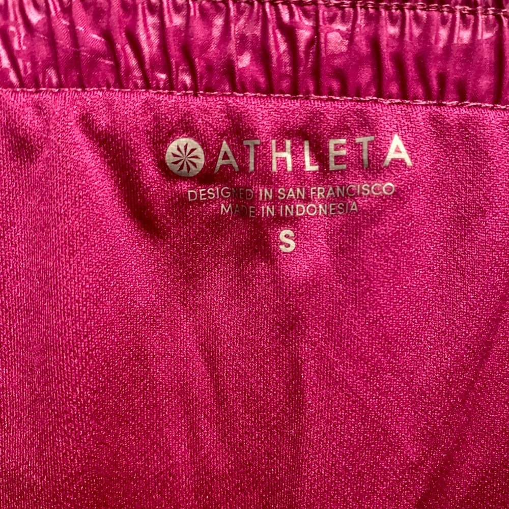 Athleta Racer Run Shorts - Palm Leaf Print - Picture 6 of 8